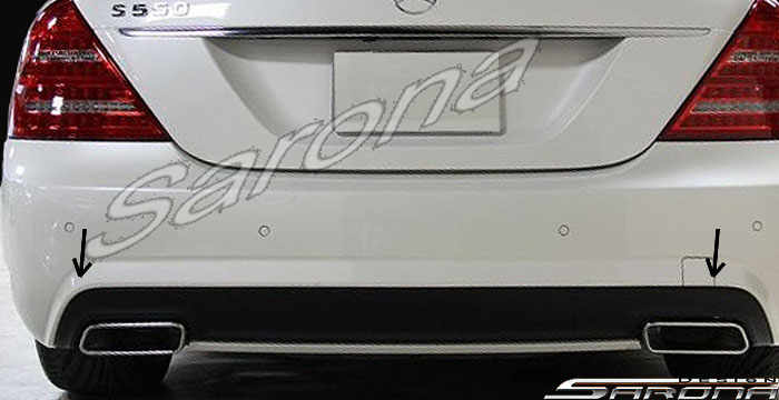 Custom Mercedes S Class  Sedan Rear Lip/Diffuser (2010 - 2013) - $390.00 (Part #MB-017-RA)